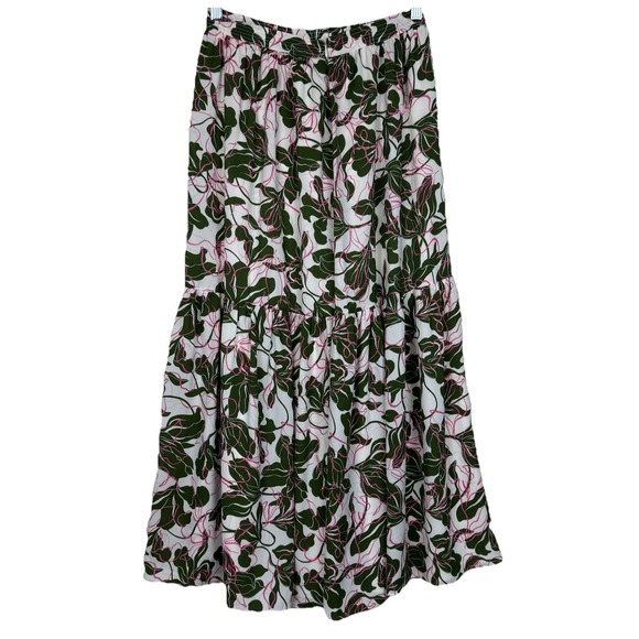 Parker Dresses & Skirts - Parker Midi Skirt Womens A-Line Sz 2 Floral Tiered Spring Boho Cottagecore Girly